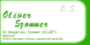 oliver szommer business card